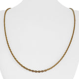 18k Yellow Gold 8.9g Solid Thin Vintage UnoAErre Circle Link Necklace Italy 24"