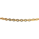 18k Yellow Gold 8.9g Solid Thin Vintage UnoAErre Circle Link Necklace Italy 24"