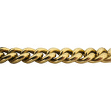 18k Yellow Gold 23.2g Hollow Thick Vintage Curb Link Bracelet Italy 7.5"
