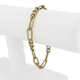 18k Yellow Gold 5.3g Hollow Light Greek Key Design Fancy Link Bracelet 7.5"
