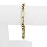18k Yellow Gold 5.3g Hollow Light Greek Key Design Fancy Link Bracelet 7.5"