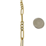 18k Yellow Gold 5.3g Hollow Light Greek Key Design Fancy Link Bracelet 7.5"