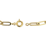 18k Yellow Gold 5.3g Hollow Light Greek Key Design Fancy Link Bracelet 7.5"