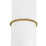 18k Yellow Gold 5g Men's Hollow 2.5mm Squared Franco Link Bracelet 8"