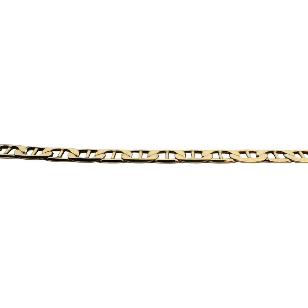 14k Yellow Gold 8g Solid Thin 3mm Mariner Link Chain Necklace Italy 20"
