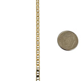 14k Yellow Gold 8g Solid Thin 3mm Mariner Link Chain Necklace Italy 20"