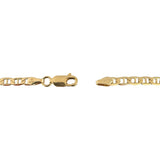 14k Yellow Gold 8g Solid Thin 3mm Mariner Link Chain Necklace Italy 20"