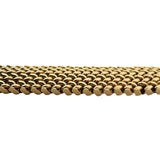 14k Yellow Gold 29g Vintage Thick Wide 15mm Mesh Link Bracelet Italy 7.5"