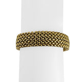 14k Yellow Gold 29g Vintage Thick Wide 15mm Mesh Link Bracelet Italy 7.5"