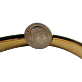 14k Yellow Gold 15.5g Textured Diamond Cut 10mm Bangle Bracelet 7.75"