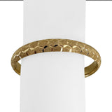 14k Yellow Gold 15.5g Textured Diamond Cut 10mm Bangle Bracelet 7.75"
