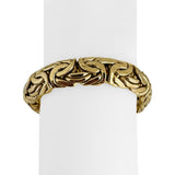 14k Yellow Gold 32g Heavy Thick 13.5mm Byzantine Link Bracelet Italy 7.5"