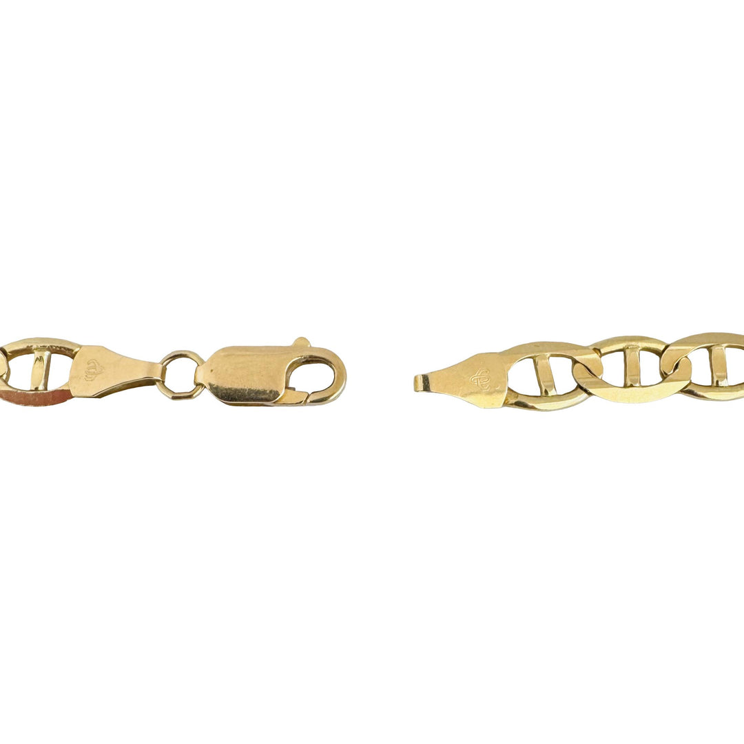 14k Yellow Gold 22.7g Solid 6.5mm Mariner Link Chain Necklace 18"