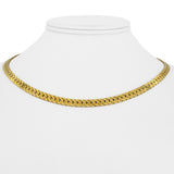 14k Yellow Gold 26g UnoAErre Solid Thick Herringbone Link Necklace Italy 16.5"
