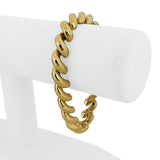 14k Yellow Gold 19.2g Ladies Polished 9mm San Marco Link Bracelet 7.25"