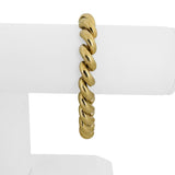 14k Yellow Gold 19.2g Ladies Polished 9mm San Marco Link Bracelet 7.25"