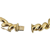 14k Yellow Gold 19.2g Ladies Polished 9mm San Marco Link Bracelet 7.25"