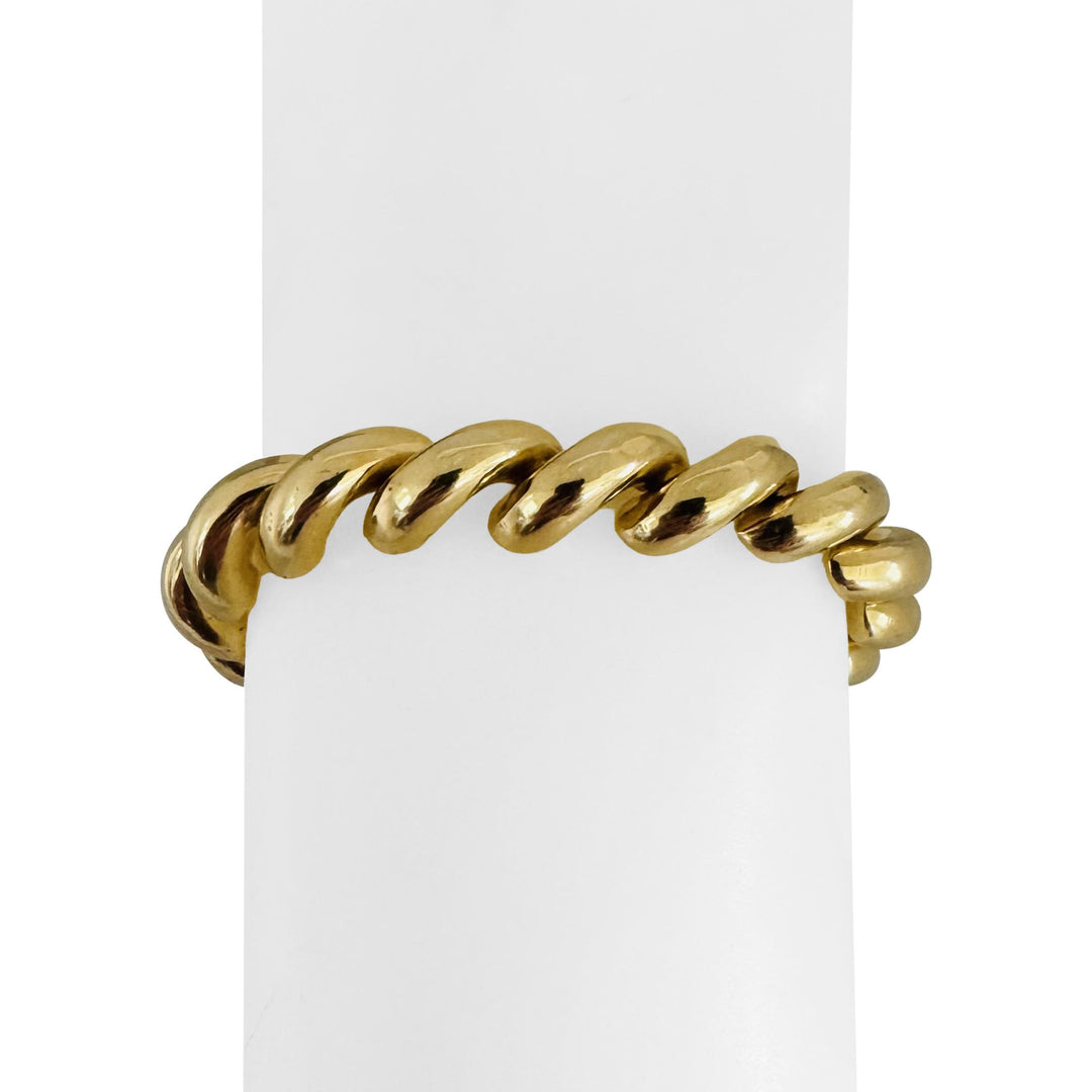 14k Yellow Gold 24.3g Ladies Polished 11mm San Marco Link Bracelet 7.25"