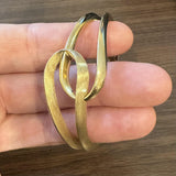 14k Yellow Gold 20.6g Polished and Brushed Finish Fancy Cuff Bracelet 7"
