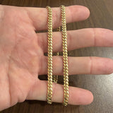 14k Yellow Gold 32.5g Solid Heavy 4.5mm Curb Cuban Link Chain Necklace Italy 20"