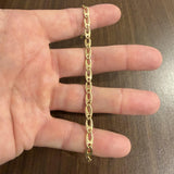 14k Yellow Gold 8.4g Ladies Vintage 5mm Fancy Link Bracelet Italy 7"