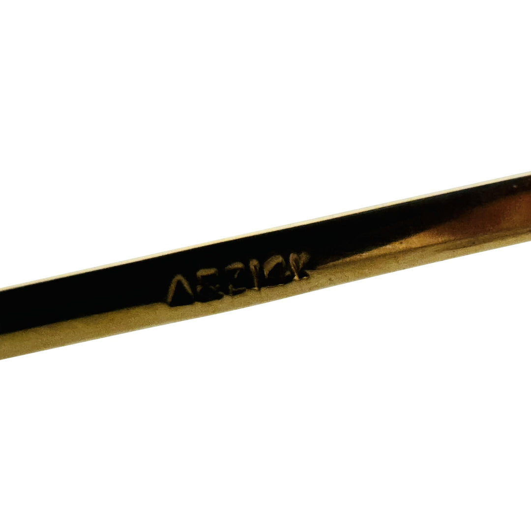 14k Yellow Gold 21.7g Ladies Vintage Concave Satin Finish Bangle Bracelet 7"
