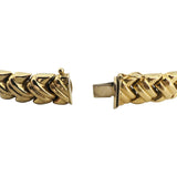 14k Yellow Gold 20g Ladies Chunky 14mm Fancy Link Bracelet Turkey 7.75"