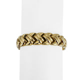 14k Yellow Gold 20g Ladies Chunky 14mm Fancy Link Bracelet Turkey 7.75"