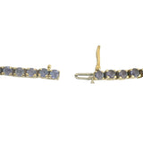14k Yellow Gold and Tanzanite 14g Solid Ladies Tennis Bracelet 7.5"