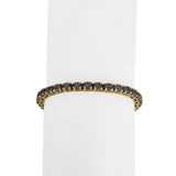 14k Yellow Gold and Tanzanite 14g Solid Ladies Tennis Bracelet 7.5"