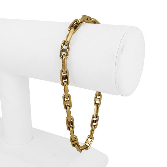 14k Yellow Gold 24.4g Solid Men's 5mm Mariner Cable Link Bracelet Italy 8.5