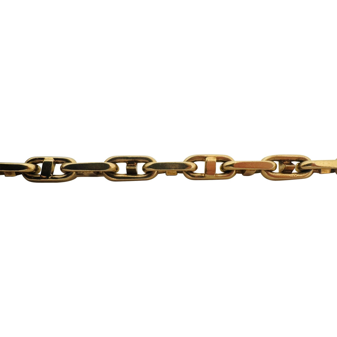 14k Yellow Gold 24.4g Solid Men's 5mm Mariner Cable Link Bracelet Italy 8.5"
