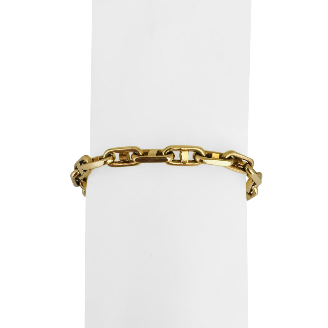 14k Yellow Gold 24.4g Solid Men's 5mm Mariner Cable Link Bracelet Italy 8.5"