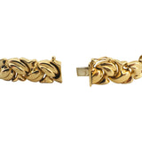 14k Yellow Gold 20g Ladies Chunky 14mm Fancy Link Bracelet Turkey 7.75"
