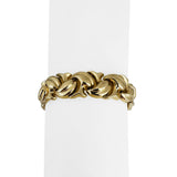 14k Yellow Gold 20g Ladies Chunky 14mm Fancy Link Bracelet Turkey 7.75"