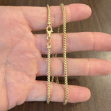 18k Yellow Gold 22.6g Solid 2.5mm Squared Franco Link Chain Necklace Italy 20"