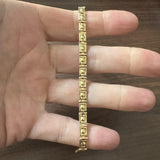 18k Yellow Gold 10.7g Ladies Polished 5.5mm Fancy Link Bracelet Italy 8.25"
