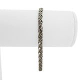 10k White Gold and 0.90cttw Diamond Ladies Link Bracelet 7.25"