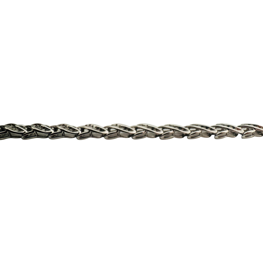 10k White Gold and 0.90cttw Diamond Ladies Link Bracelet 7.25"