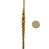 14k Yellow Gold Blue Sapphire and Diamond Double Rope Bracelet 7.5"