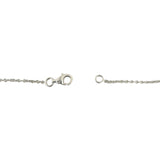 14k White Gold and Diamond Vintage Thin Station Necklace 16"