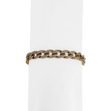 18k Yellow Gold and 4.5cttw Diamond Solid Ladies Curb Link Bracelet 7"