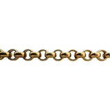 14k Yellow Gold 9g Hollow Polished 6.5mm Rolo Link Bracelet Italy 7.75"