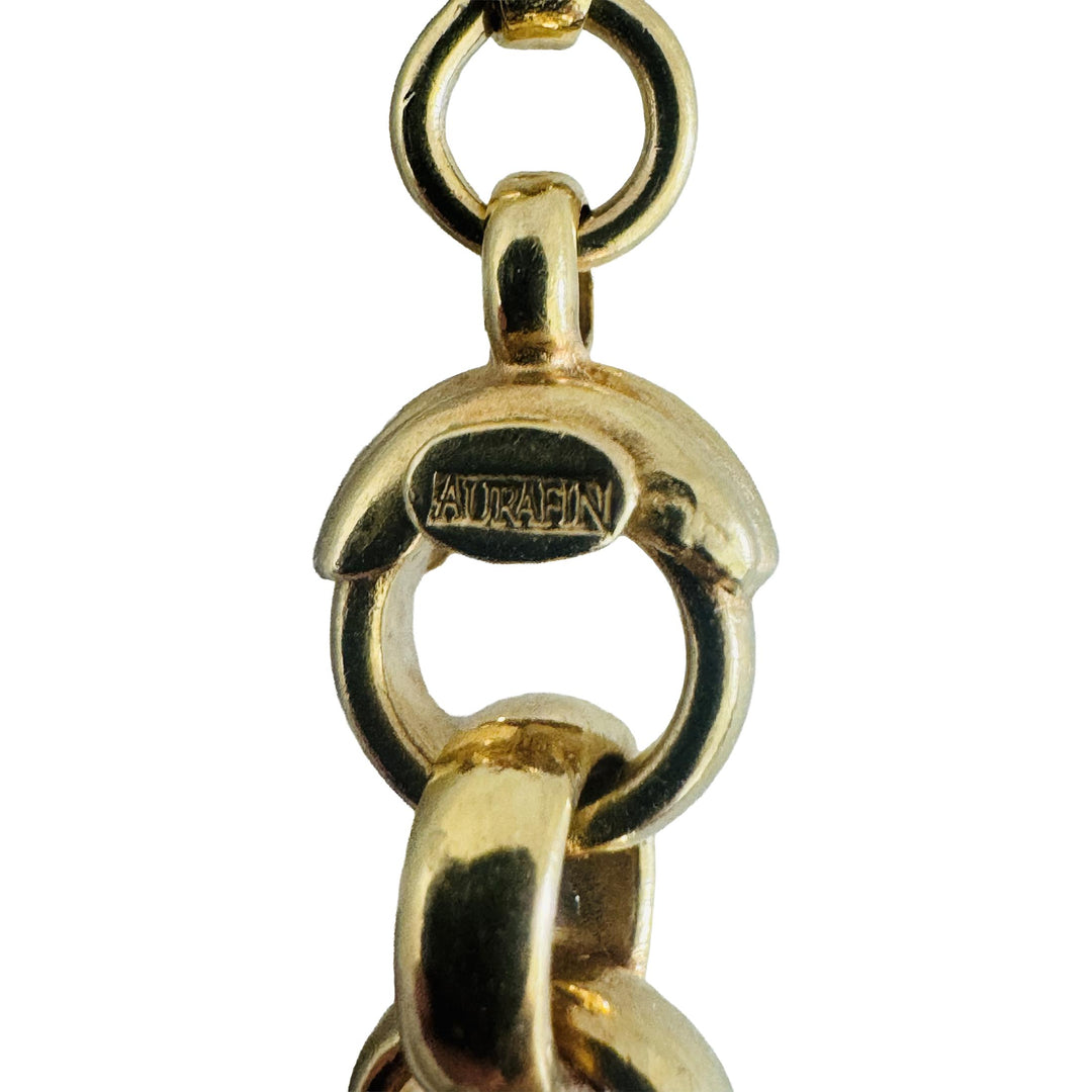14k Yellow Gold 9g Hollow Polished 6.5mm Rolo Link Bracelet Italy 7.75"