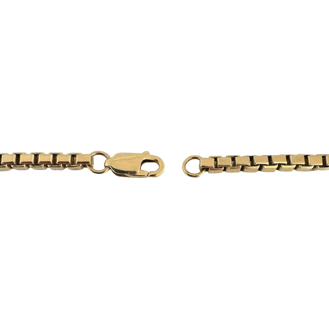 14k Yellow Gold 28.7g Solid Heavy 3mm Box Link Chain Necklace 18"