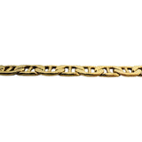 14k Yellow Gold 19.3g Semi Solid 5.5mm Mariner Link Chain Necklace Italy 20"