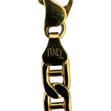 14k Yellow Gold 19.3g Semi Solid 5.5mm Mariner Link Chain Necklace Italy 20"