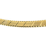 10k Yellow Gold 21.2g Solid Diamond Cut 7mm Herringbone Link Necklace Italy 20"