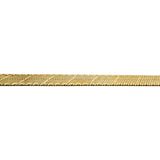 10k Yellow Gold 21.2g Solid Diamond Cut 7mm Herringbone Link Necklace Italy 20"
