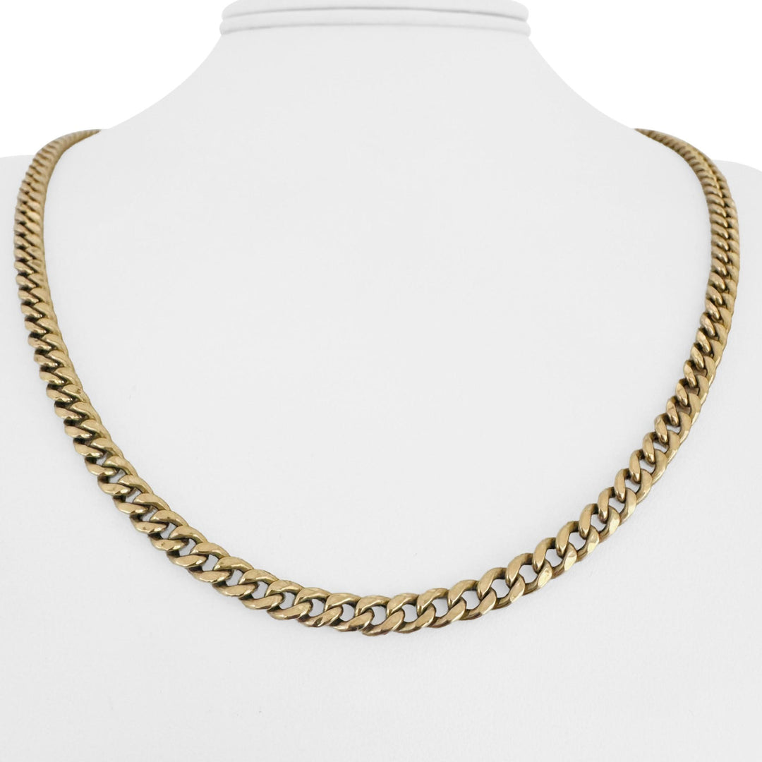 10k Yellow Gold 12.6g Hollow Light 5mm Curb Link Chain Necklace Turkey 21"